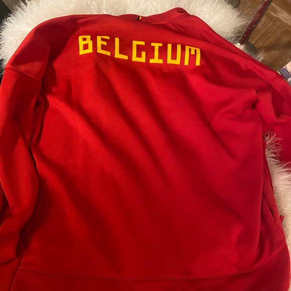 BNWOT Adidas Belgium official anthem  national soccer stadium track jacket in M! - Picture 2 of 7